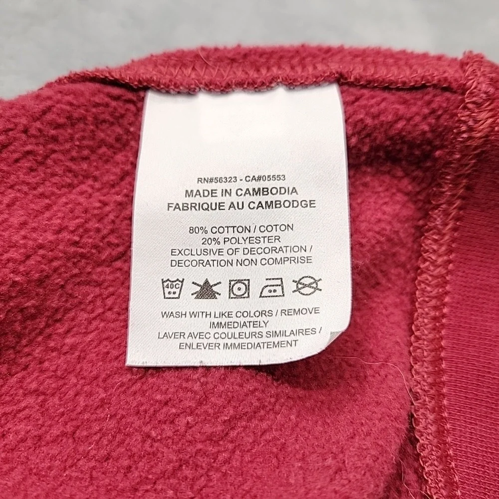 Nike Sweatshirt Mens XL Red Pullover Crewneck Embroidered Swoosh Sportswear